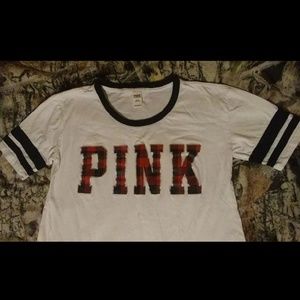 SOLD VS VICTORIA'S SECRET PINK BUFFALO TEE TSHIRT